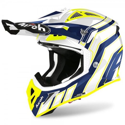 Мотошлем AIROH AVIATOR ACE ART (BLUE GLOSS Кросс-Эндуро Композит XL) pitbikemarket.ru