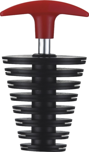 Пробка в глушитель большая SM-PARTS SM-652 черная/красная pitbikemarket.ru