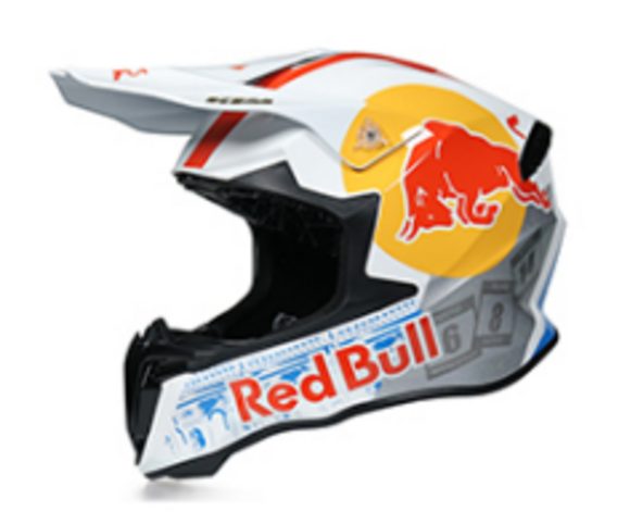 Шлем кроссовый 198 "Red Bull" White XL pitbikemarket.ru