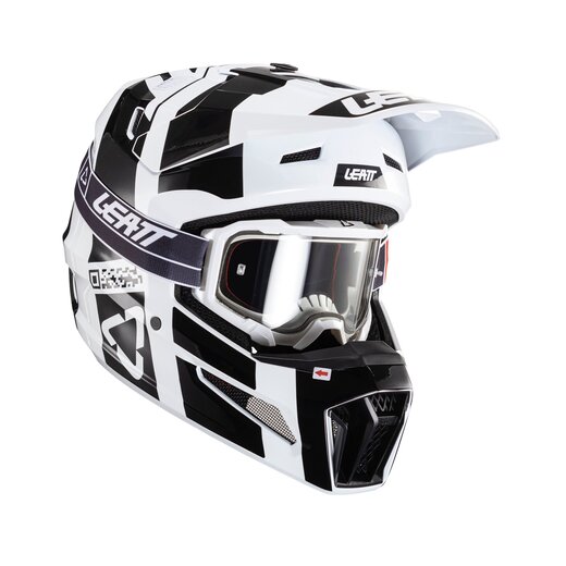 Мотошлем Leatt Moto 3.5 Helmet Kit (Black/White, M, 2024 (1024060382)) pitbikemarket.ru