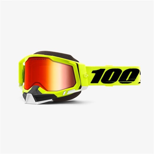 Очки 100% Racecraft 2 Snowmobile Goggle Fluo Yellow /Mirror Red Lens (50122-651-04) pitbikemarket.ru