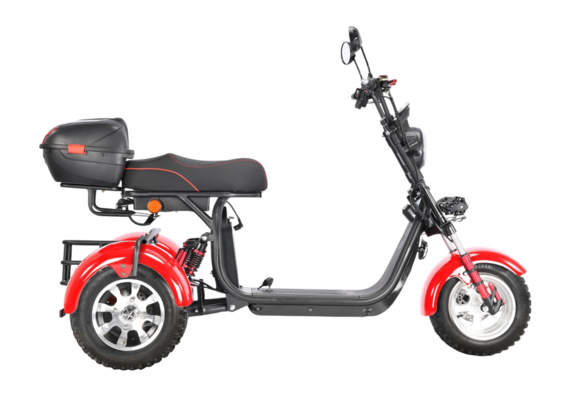 Электротрицикл WHITE SIBERIA PRO TRIKE 3000W RED (колёса allroad) pitbikemarket.ru