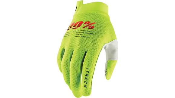 Мотоперчатки 100% ITrack Glove (Fluo Yellow, XL, 2022 (10008-00013)) pitbikemarket.ru