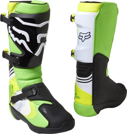 Мотоботы Fox Comp Boot (Green/Yellow, 9, 2022 (25839-287-9)) pitbikemarket.ru
