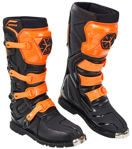 Мотоботы Scoyco MBM006 высокие оранжевые 44 pitbikemarket.ru